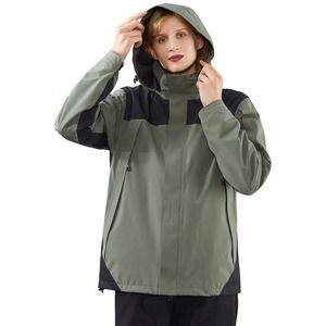 Womens 3 In 1 Waterproof Windproof Insulated Ski Jacket Removable Hood Size XXXL